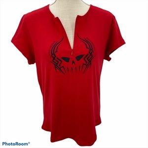 Harley-Davidson Red Short Sleeve Women's  Size XLG